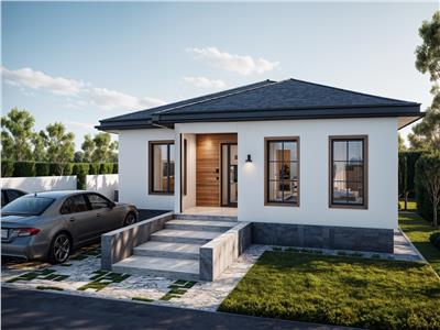 Casa cu 4 camere decomandate pe un singur nivel cu teren de 500 mp de vanzare in Selimbar din Sibiu